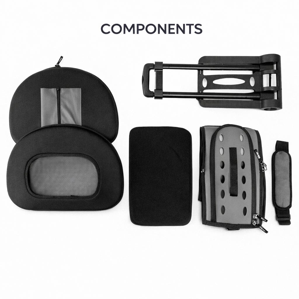 Pet Life ® 'Final Destination' Airline Approved 2-in-1 Tough-Shell Wheeled Collapsible Travel Fashion Pet Dog Carrier Crate