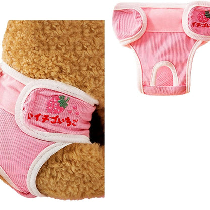 New Washable Dog Physiological Pants Leakproof Cartoon Dog Menstrual Pants Reusable Breathable Pet Diaper Pet Supplies