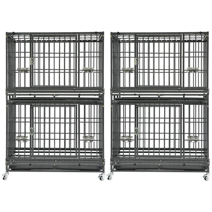 37" Stackable Heavy Duty Dog Crate 371D07