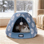 2-in-1 Plush Cat Cave Bed & Tent – 19-Inch