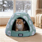 2-in-1 Plush Cat Cave Bed & Tent – 19-Inch