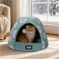 2-in-1 Plush Cat Cave Bed & Tent – 19-Inch