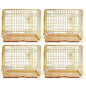 24-42" Collapsible Copper Gold Dog Crate GLD24/30/36/42