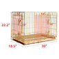 24-42" Collapsible Copper Gold Dog Crate GLD24/30/36/42