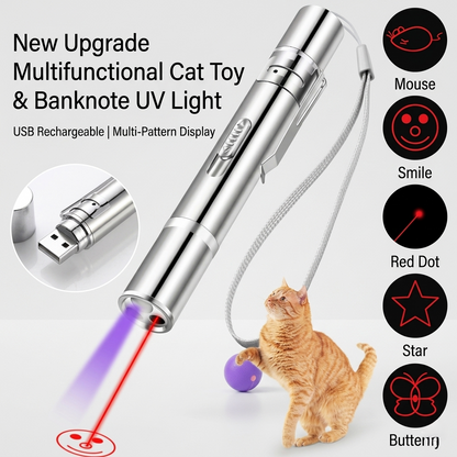 3-in-1 Laser Pet Toy & UV Flashlight Pen