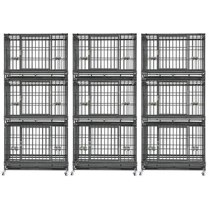 37" Stackable Heavy Duty Dog Crate 371D07