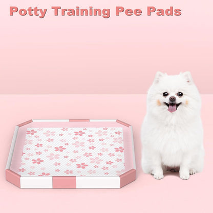 Dog & Small Pet Training Pads 22x22 Leak Proof Quick Dry 50 Count Pink