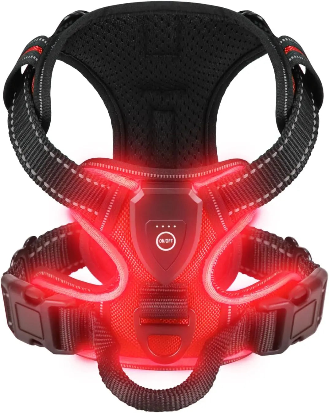 Rechargeable LED No-Pull Dog Harness Vest for Night Safety