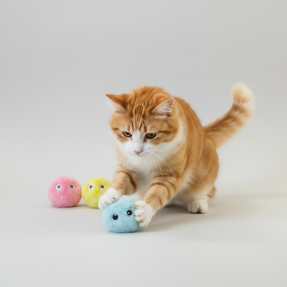 Plush Squeaker Balls (Pack of 3)