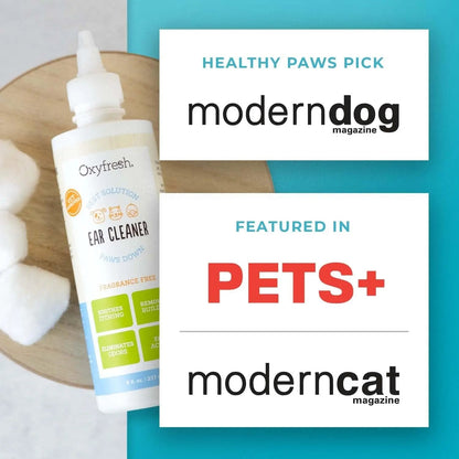 Oxyfresh Advanced Pet Ear Cleaner for Dogs & Cats Sting-Free 8 oz