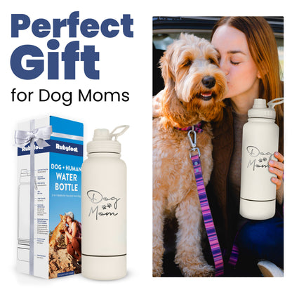 Dog + Human Water Bottle with Detachable Dog Bowl