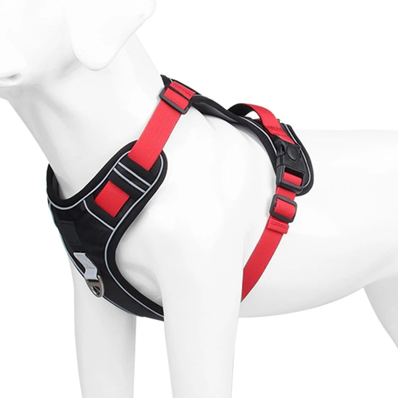 Dog Harness Reflective Midium Large Dogs Tactical Vest Big 1680D Waterproof Oxford Cloth Dog Harnesses.