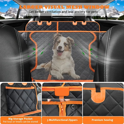 Pet Car Seat Cushion 5-in-1 Convertible Dog Car Seat Cover For Rear Seat 60/40 Split .