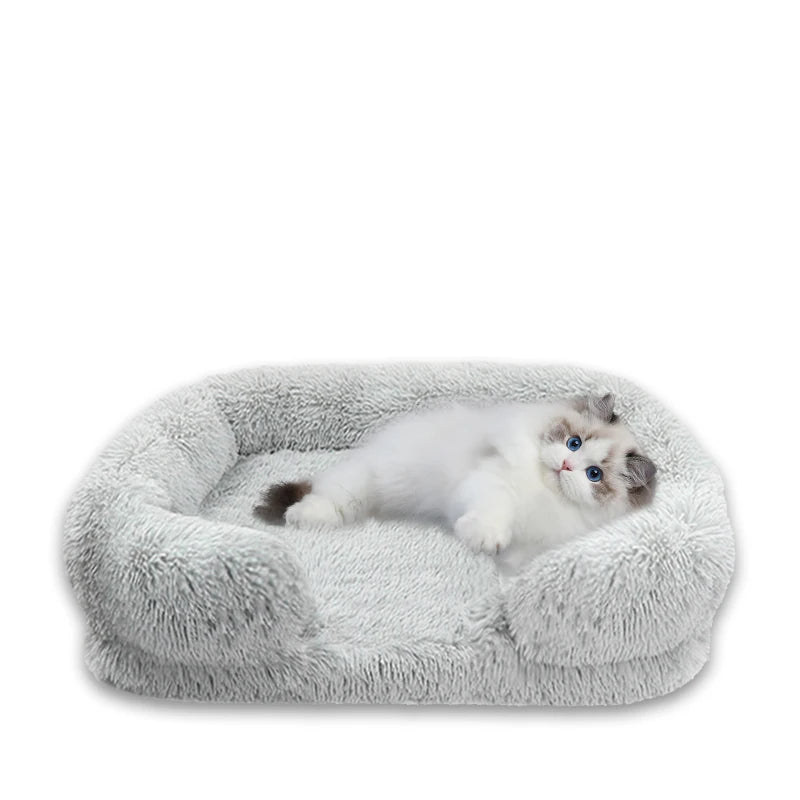 Thickened orthopedic dog bed for large dogs - egg sponge, easy to remove and wash plush cover,