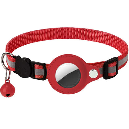 For Apple AirTag Pet Collar Reflective cat collar Safety Buckle GPS Tracker Holder .