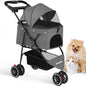 Pet Stroller For Small Medium pets  3 Wheels Foldable with Breathable Mesh Canopy Pet Travel Carrier .