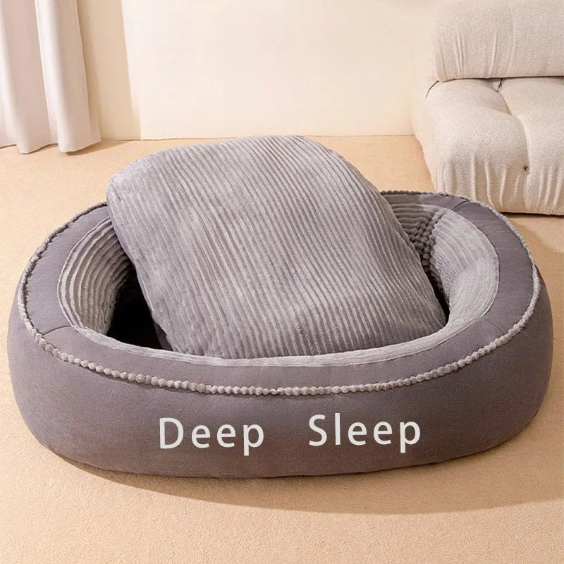 Comfortable Donut Round pet Kennel Soft Washable  Bed.
