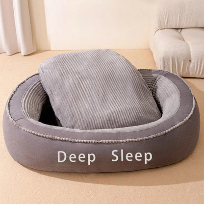 Comfortable Donut Round pet Kennel Soft Washable  Bed.