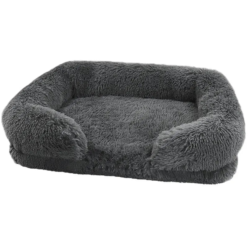 Thickened orthopedic dog bed for large dogs - egg sponge, easy to remove and wash plush cover,