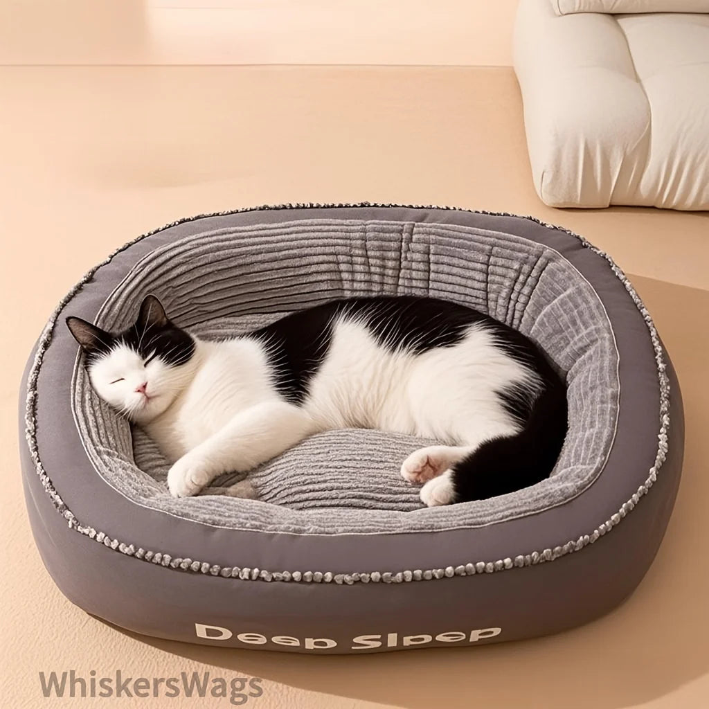 Comfortable Donut Round pet Kennel Soft Washable  Bed.