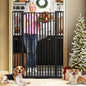 55" Adjustable gate Tall Pressure  Mounted for Doorways, Hallways, Stairs in Black