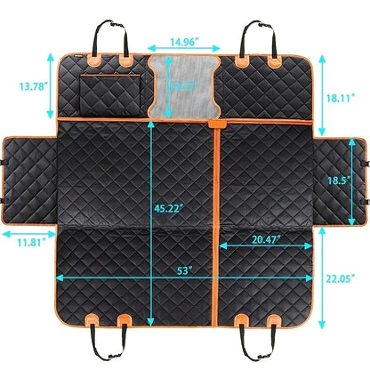 Pet Car Seat Cushion 5-in-1 Convertible Dog Car Seat Cover For Rear Seat 60/40 Split .