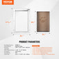 Pet Door Aluminum Frame with Lock and Flap System Weatherproof
