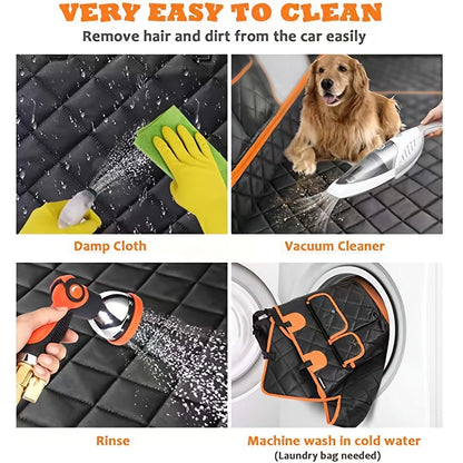 Pet Car Seat Cushion 5-in-1 Convertible Dog Car Seat Cover For Rear Seat 60/40 Split .