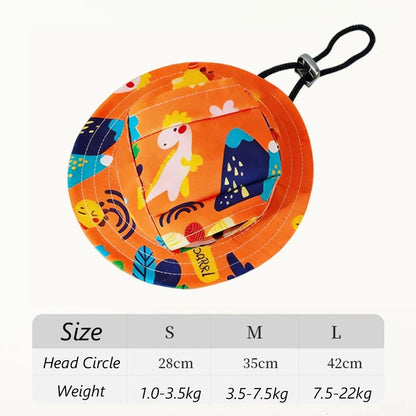 Cute Print Dog Hat for Small Medium Dogs | Adjustable Pet Cap for Pug Corgi Dachshund