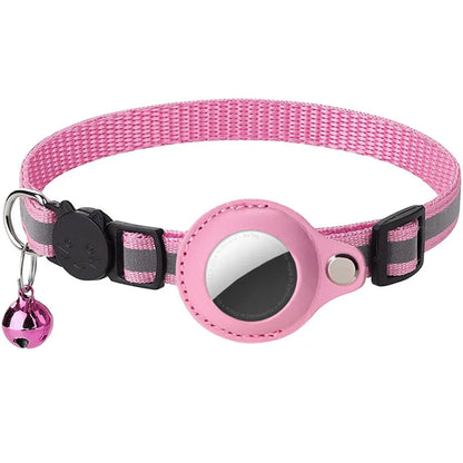 For Apple AirTag Pet Collar Reflective cat collar Safety Buckle GPS Tracker Holder .