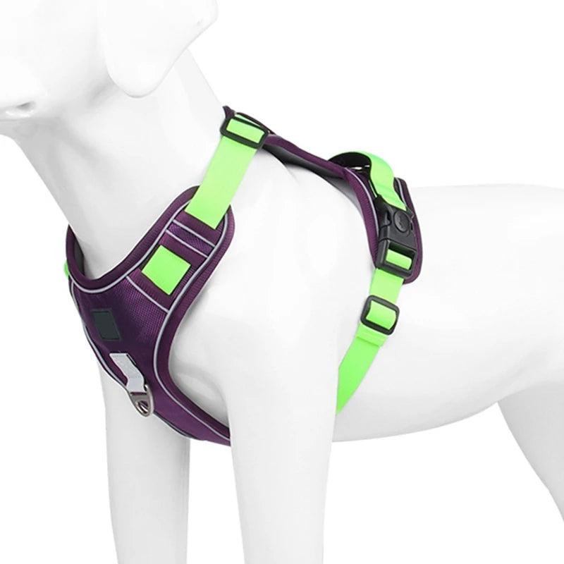 Dog Harness Reflective Midium Large Dogs Tactical Vest Big 1680D Waterproof Oxford Cloth Dog Harnesses.