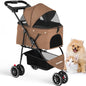 Pet Stroller For Small Medium pets  3 Wheels Foldable with Breathable Mesh Canopy Pet Travel Carrier .