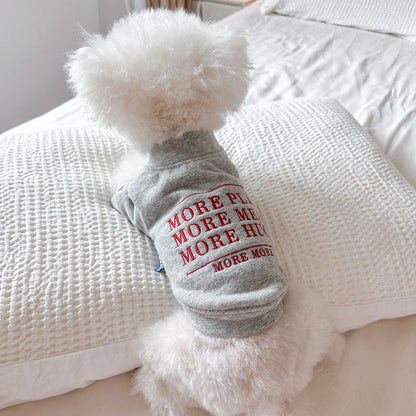 1Pc Pet Autumn Gray . Open Button Jacket Sweater