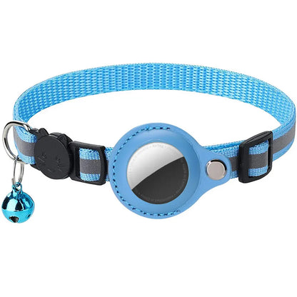 For Apple AirTag Pet Collar Reflective cat collar Safety Buckle GPS Tracker Holder .