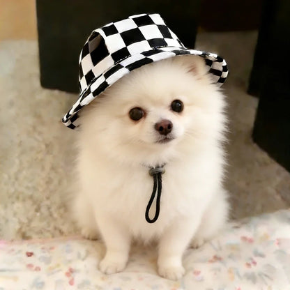 Cute Print Dog Hat for Small Medium Dogs | Adjustable Pet Cap for Pug Corgi Dachshund