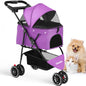 Pet Stroller For Small Medium pets  3 Wheels Foldable with Breathable Mesh Canopy Pet Travel Carrier .