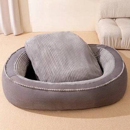 Comfortable Donut Round pet Kennel Soft Washable  Bed.