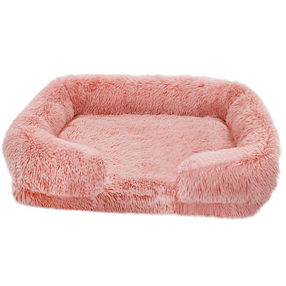 Thickened orthopedic dog bed for large dogs - egg sponge, easy to remove and wash plush cover,