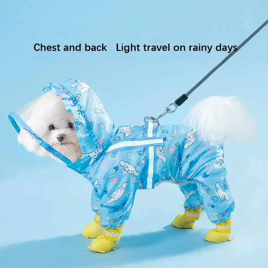 Pet Raincoat Waterproof Hood Rain Jacket for pets