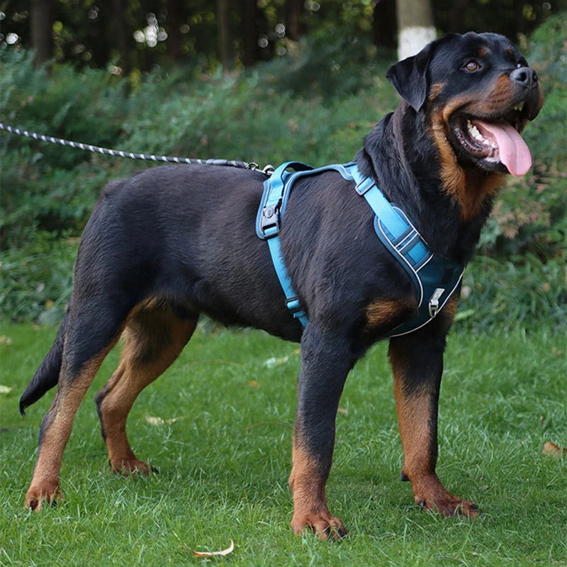 Dog Harness Reflective Midium Large Dogs Tactical Vest Big 1680D Waterproof Oxford Cloth Dog Harnesses.
