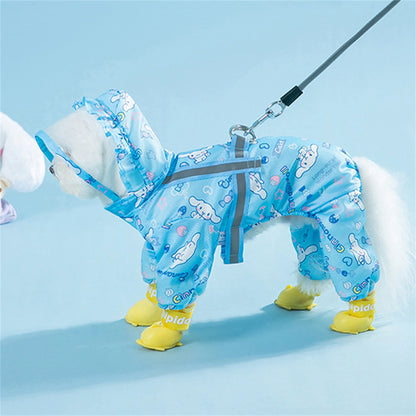Pet Raincoat Waterproof Hood Rain Jacket for pets