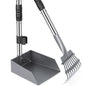 Pet Waste Removal Scoop with Long Adjustable Sectional Stainless Handles.