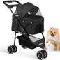 Pet Stroller For Small Medium pets  3 Wheels Foldable with Breathable Mesh Canopy Pet Travel Carrier .