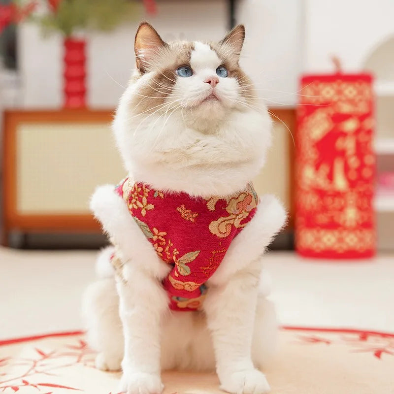 New Year's Pet  Autumn Winter Thick Velvet  Vest Tang Clothing