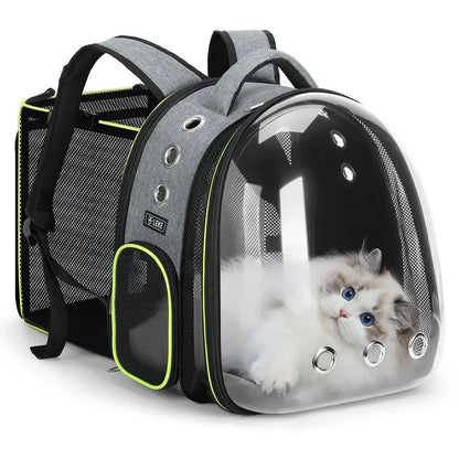 Cat Bubble Backpack Carrier Expandable Large Space Cat Backpack for Kitty and Small Dogs up to 18lbs,