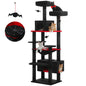 Large Cat Tree and Tower for Indoor Cats With Sisal-Covered Scratching Posts Spacious Hammock Padded Perches.
