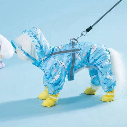 Pet Raincoat Waterproof Hood Rain Jacket for pets