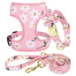 Cute Girl Dog Collars, Harnesses amd leashe  Adjustable Dog Collar and Leash Set with Soft Mesh .