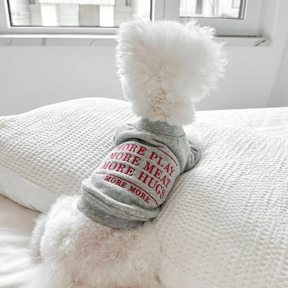 1Pc Pet Autumn Gray . Open Button Jacket Sweater