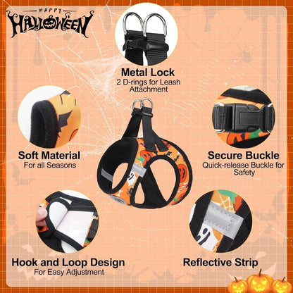 Step-In No-Pull Dog Harness & Leash Set, Reflective